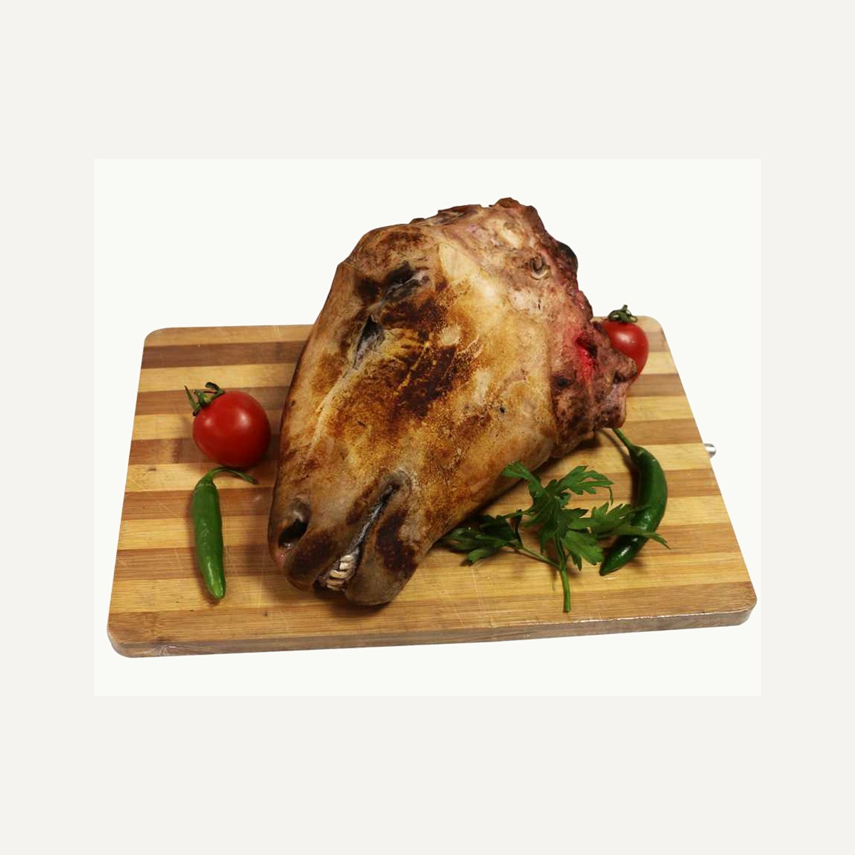 Raw Lamb Head — Burnt