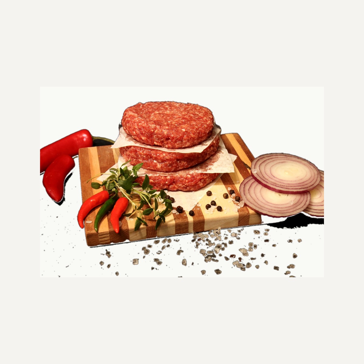 Raw Beef Patties — Spicy without Onion