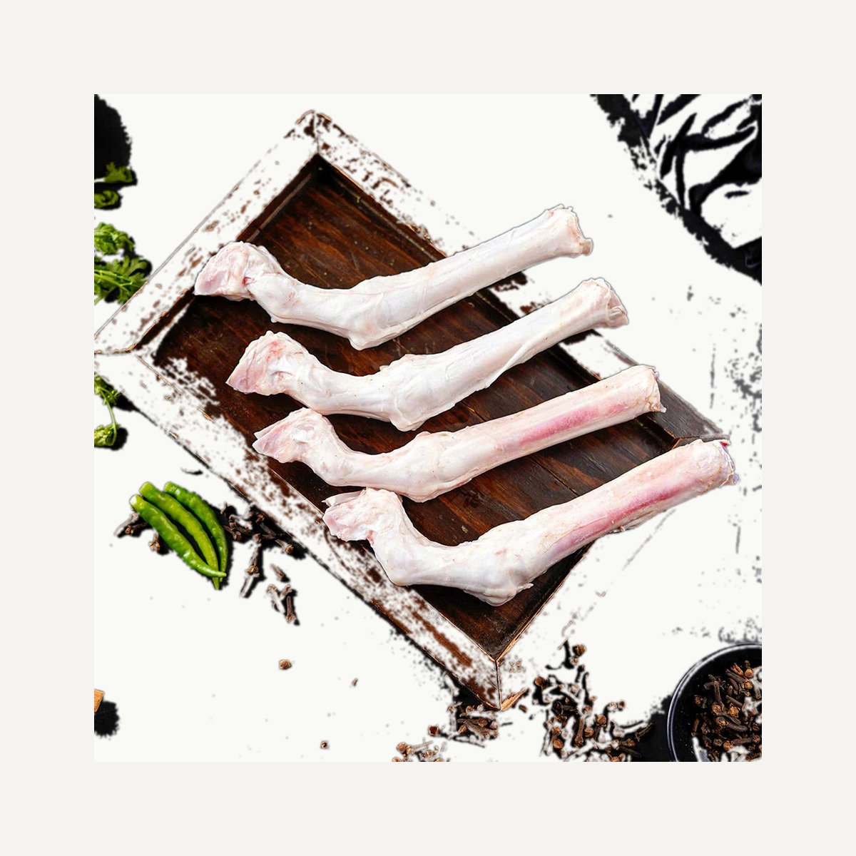 Raw Goat Feet — White